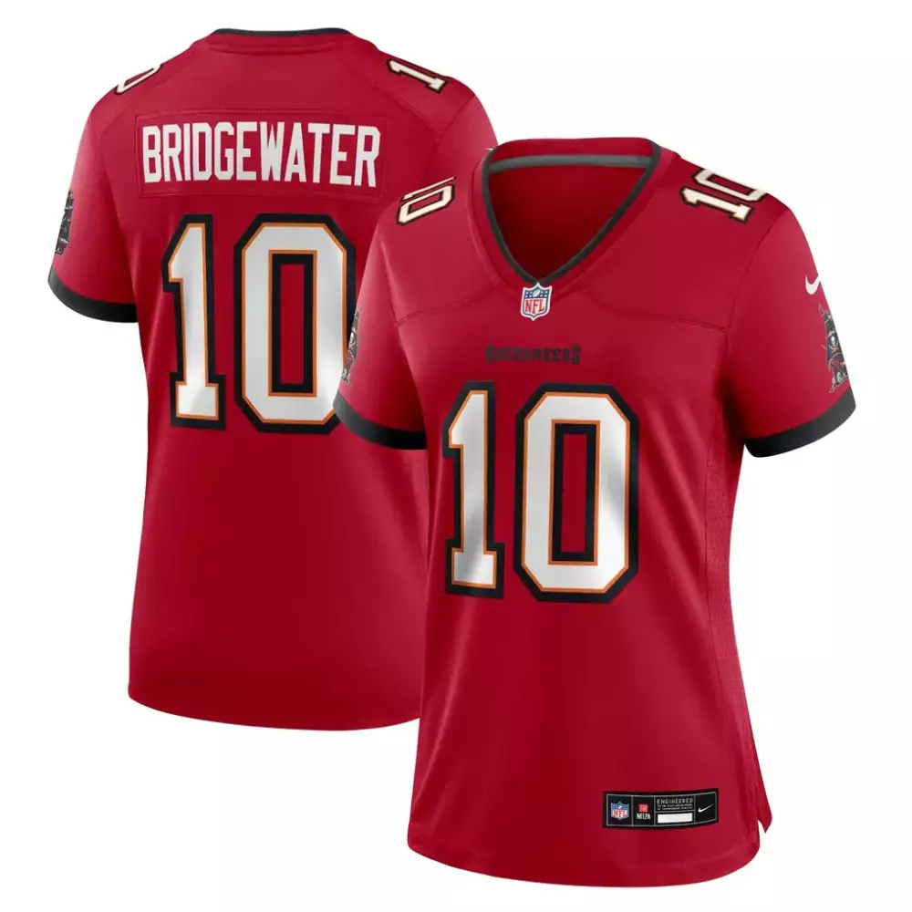 Teddy Bridgewater 10 Buccaneers Jersey Red Men Replica Black White Game