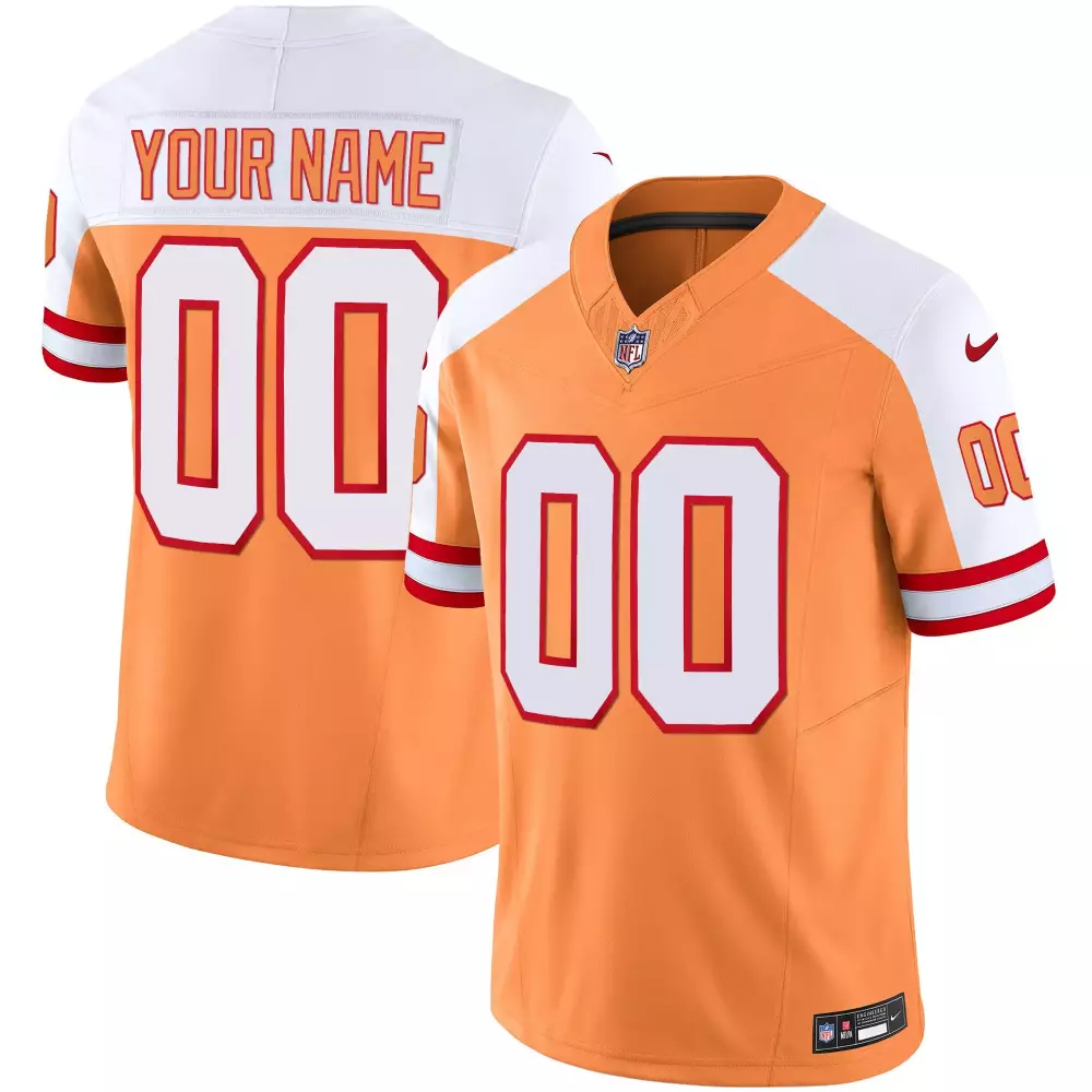 Custom Jersey Orange Standard White Red Alternate Throwback Limited All Stitched