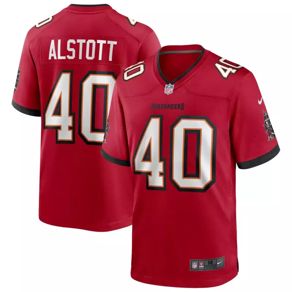 Mike Alstott 40 Buccaneers Jersey Red Men White Black Retired Game