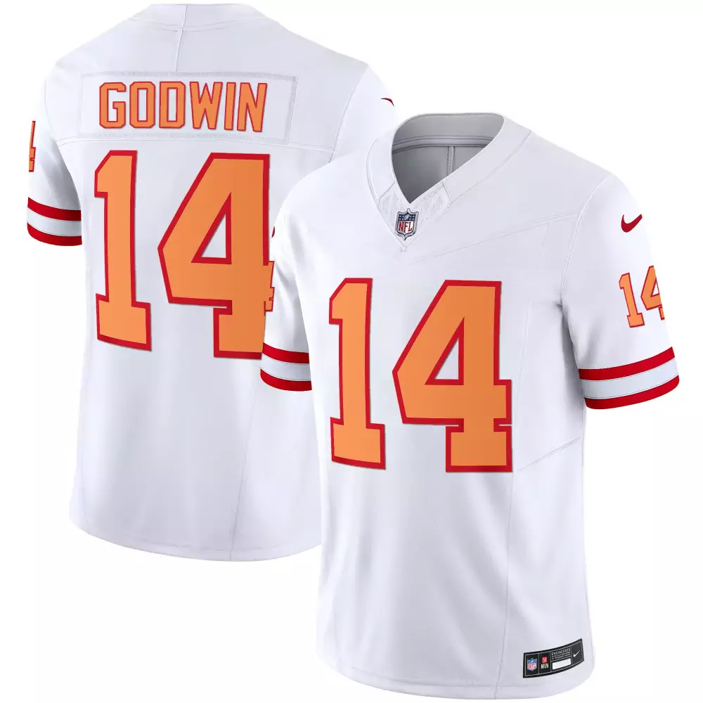 Chris Godwin 14 Jersey White Kansas City Chiefs Men Standard Alternate Red Orange
