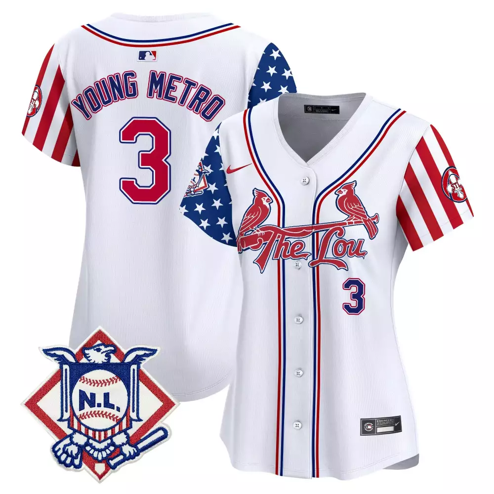 Metro Boomin 3 Jersey White City Connect St. Louis Cardinals National League Women