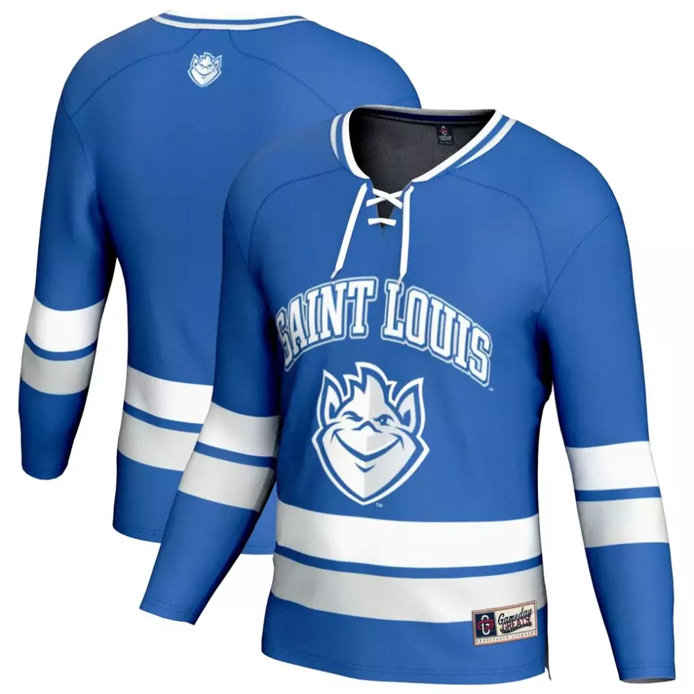 Saint Louis Billikens Jersey Blue Men White Gameday