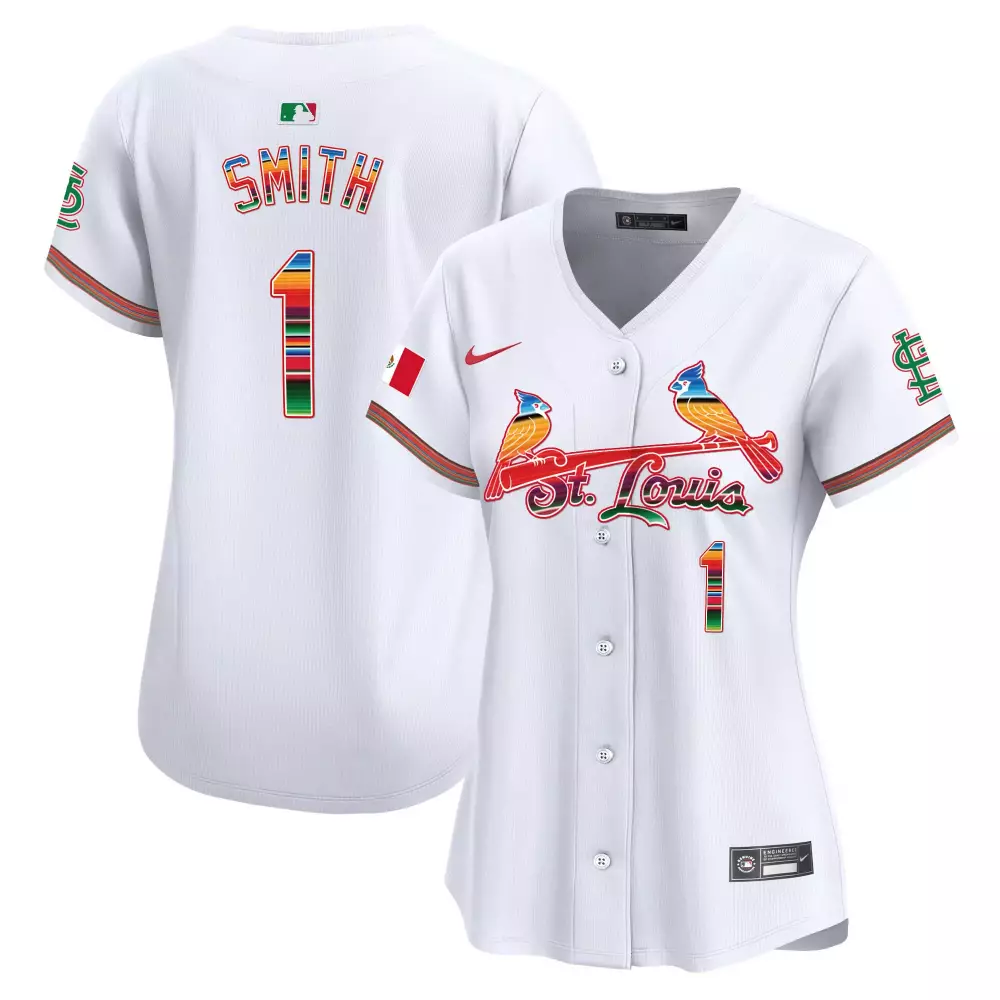 Ozzie Smith 1 St. Louis Cardinals Jersey White City Connect Mexico Flag 2023 Women