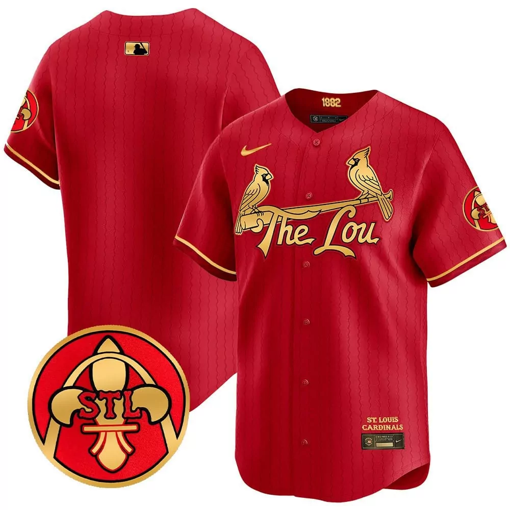 St. Louis Cardinals Jersey Red City Connect Men Custom Design Gold Vapor Premier