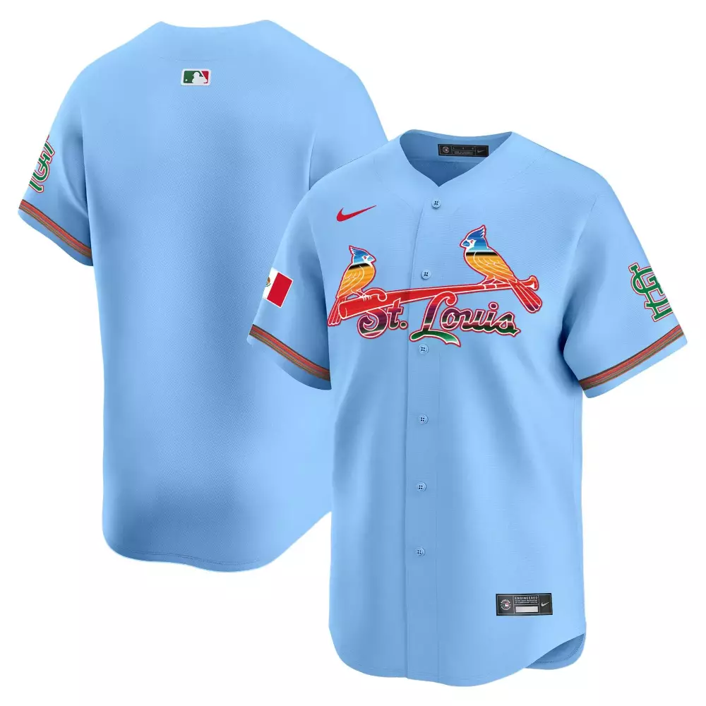 Custom St. Louis Cardinals Jersey Light Blue Red Yellow Green White Vapor Premier
