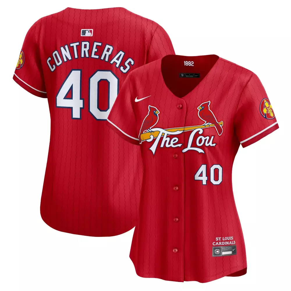 Willson Contreras 40 Jersey Red City Connect St. Louis Cardinals Men White Vapor