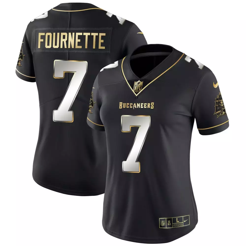 Leonard Fournette 7 Buccaneers Jersey Black Ship Men Gold White Limited Vapor All