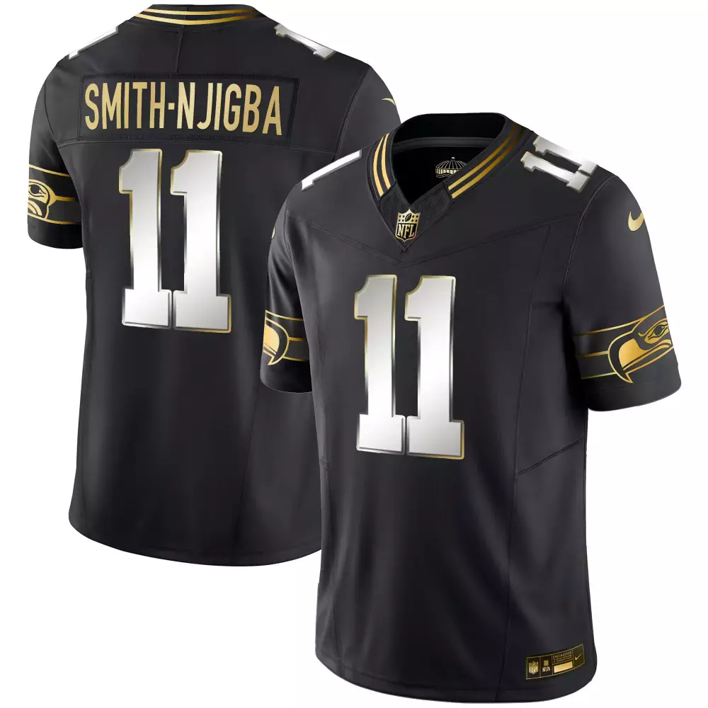 Jaxon Smith-njigba 11 Jersey Black Seattle Seahawks Men Sleeveless Alternate Gold