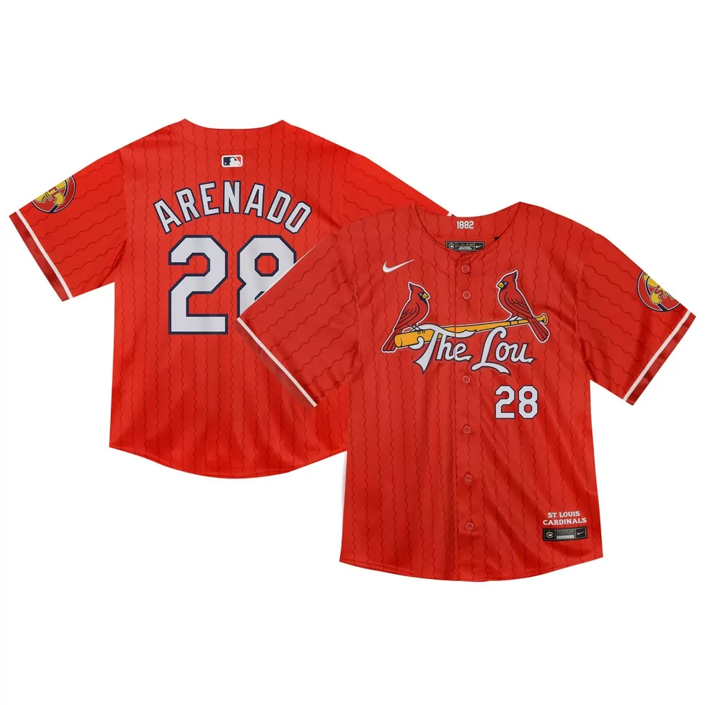 Nolan Arenado 28 Jersey Red City Connect St. Louis Cardinals Men Custom Design White