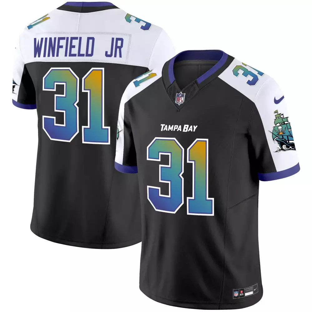 Antoine Winfield 31 Jersey Black Tampa Bay Buccaneers Ship Men Standard Alternate