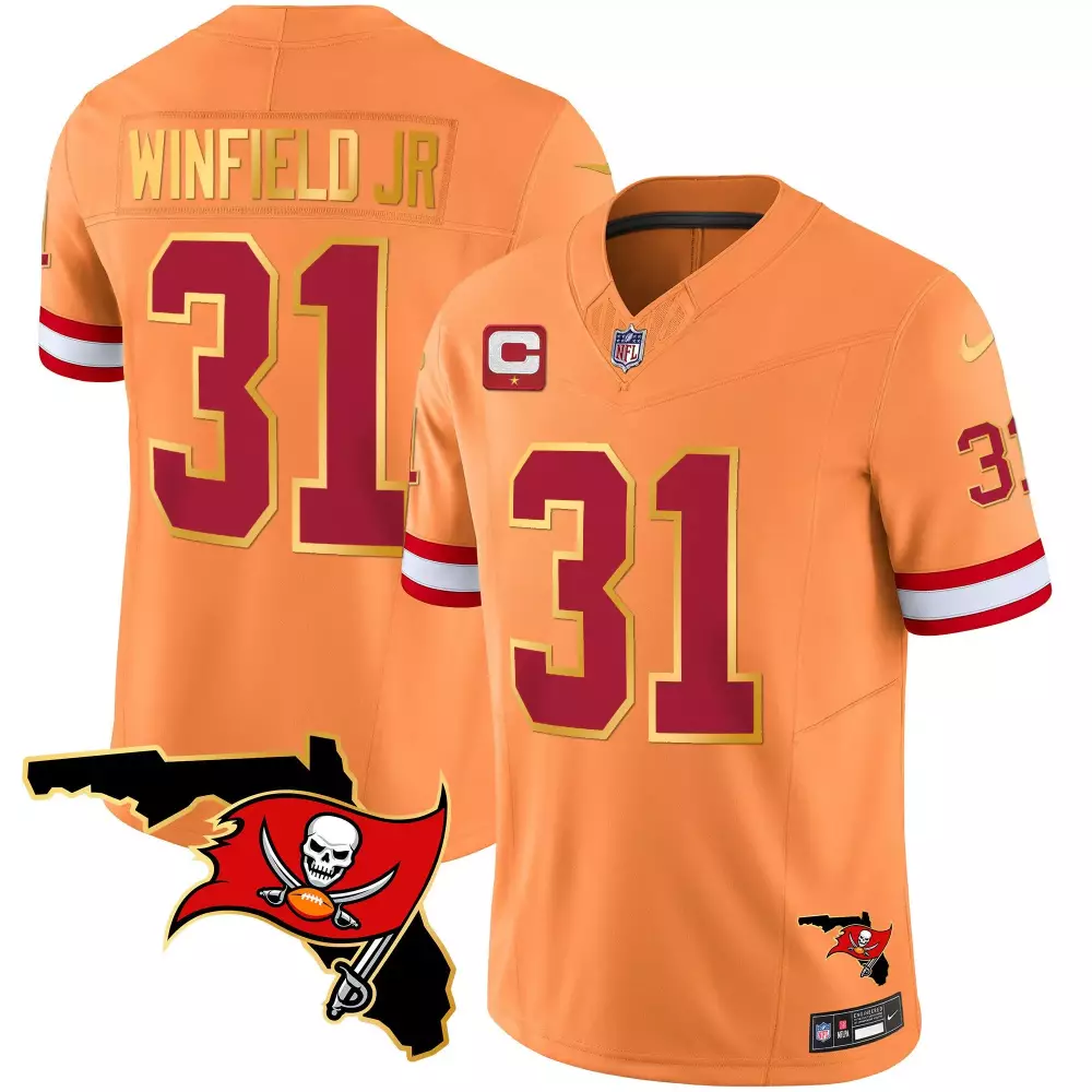 Antoine Winfield Jr. 31 Jersey Orange Buccaneers Men Alternate Red White Vapor All