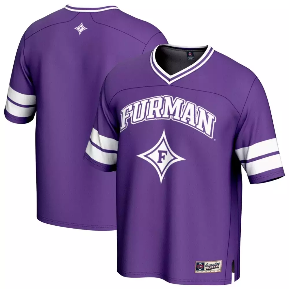Furman Jersey Purple Short Sleeve White Gameday Unisex
