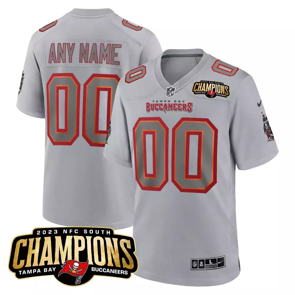 Tampa Bay Buccaneers Jersey Gray 2023 NFC South Champions Men Standard Red Orange