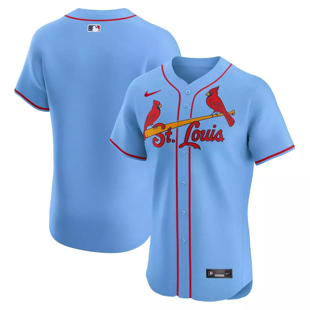 Custom St. Louis Cardinals Jersey Light Blue Red All Stitched Vapor Classic