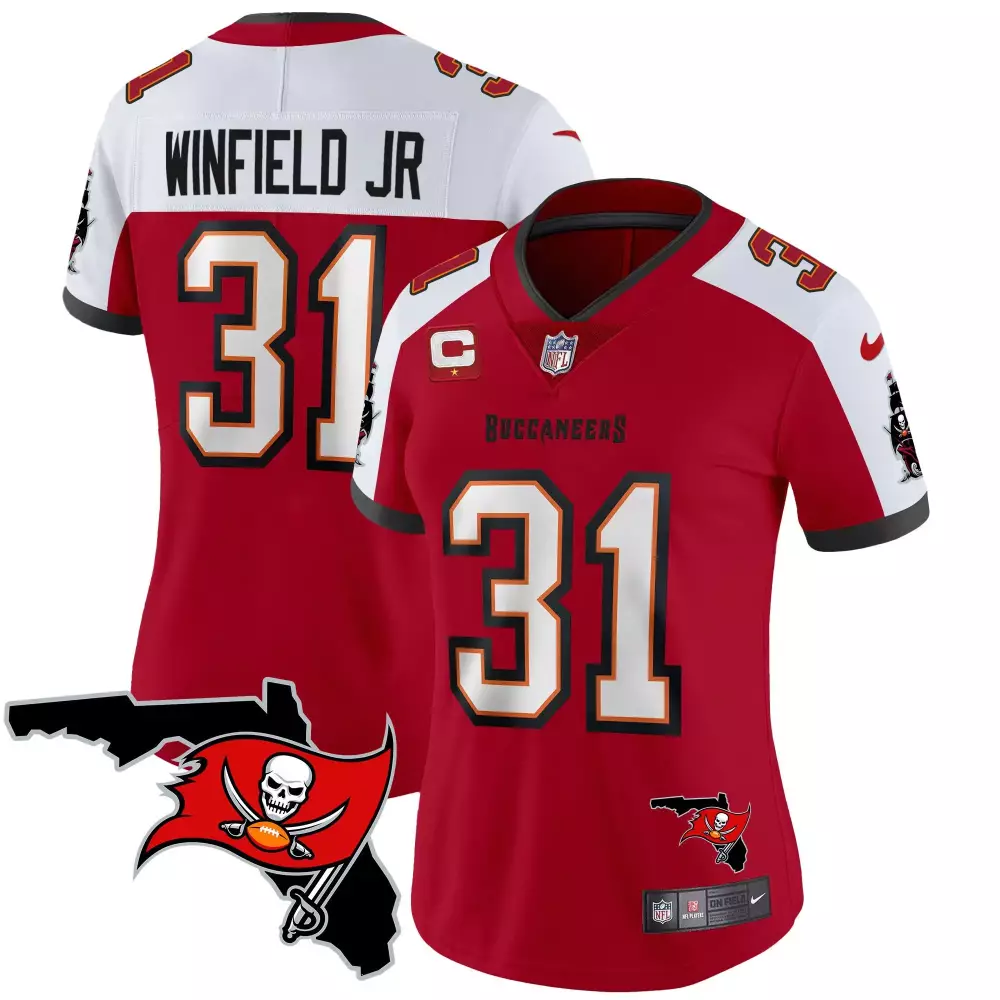 Antoine Winfield Jr. 31 Jersey Red Buccaneers Men Game White Gray Alternate Vapor