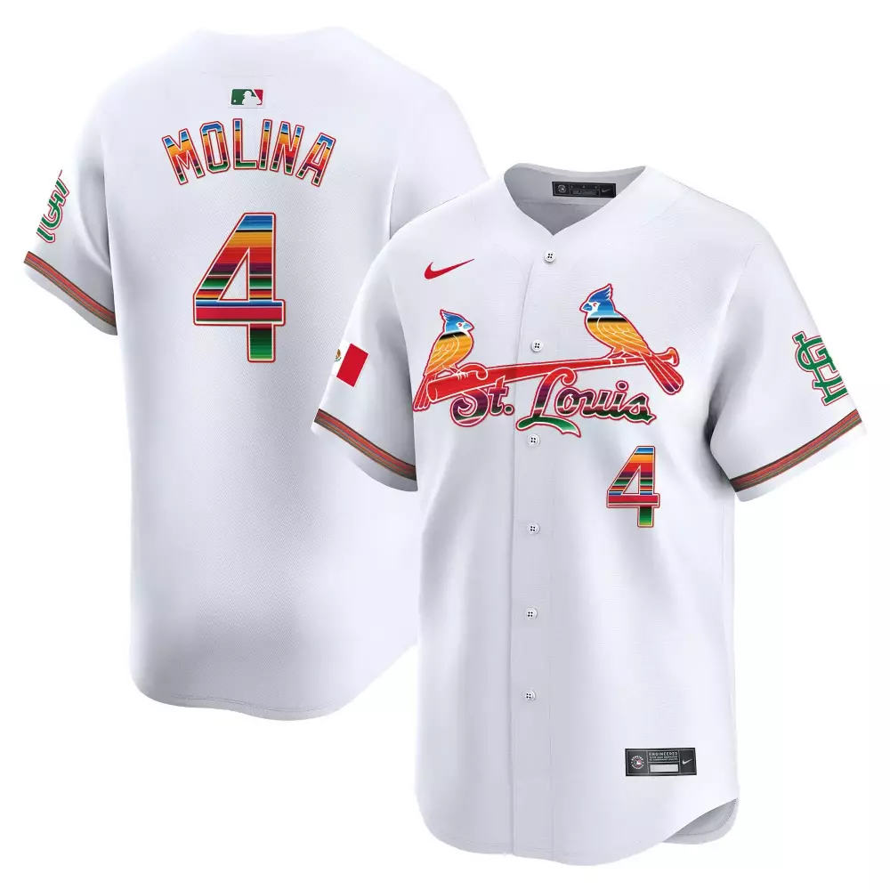Yadier Molina 4 Jersey White City Connect St. Louis Cardinals 2023 Men Alternate