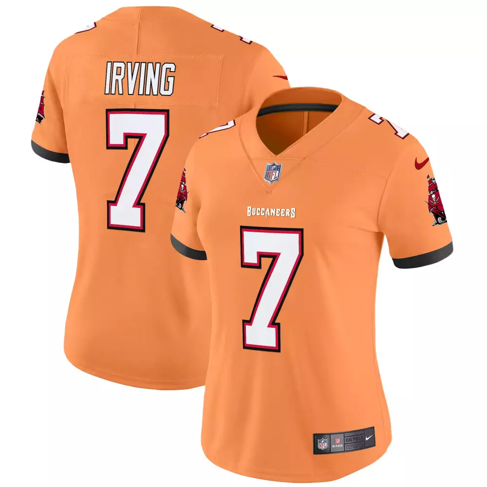 Bucky Irving 7 Buccaneers Jersey Orange Women Alternate White Red Black Throwback