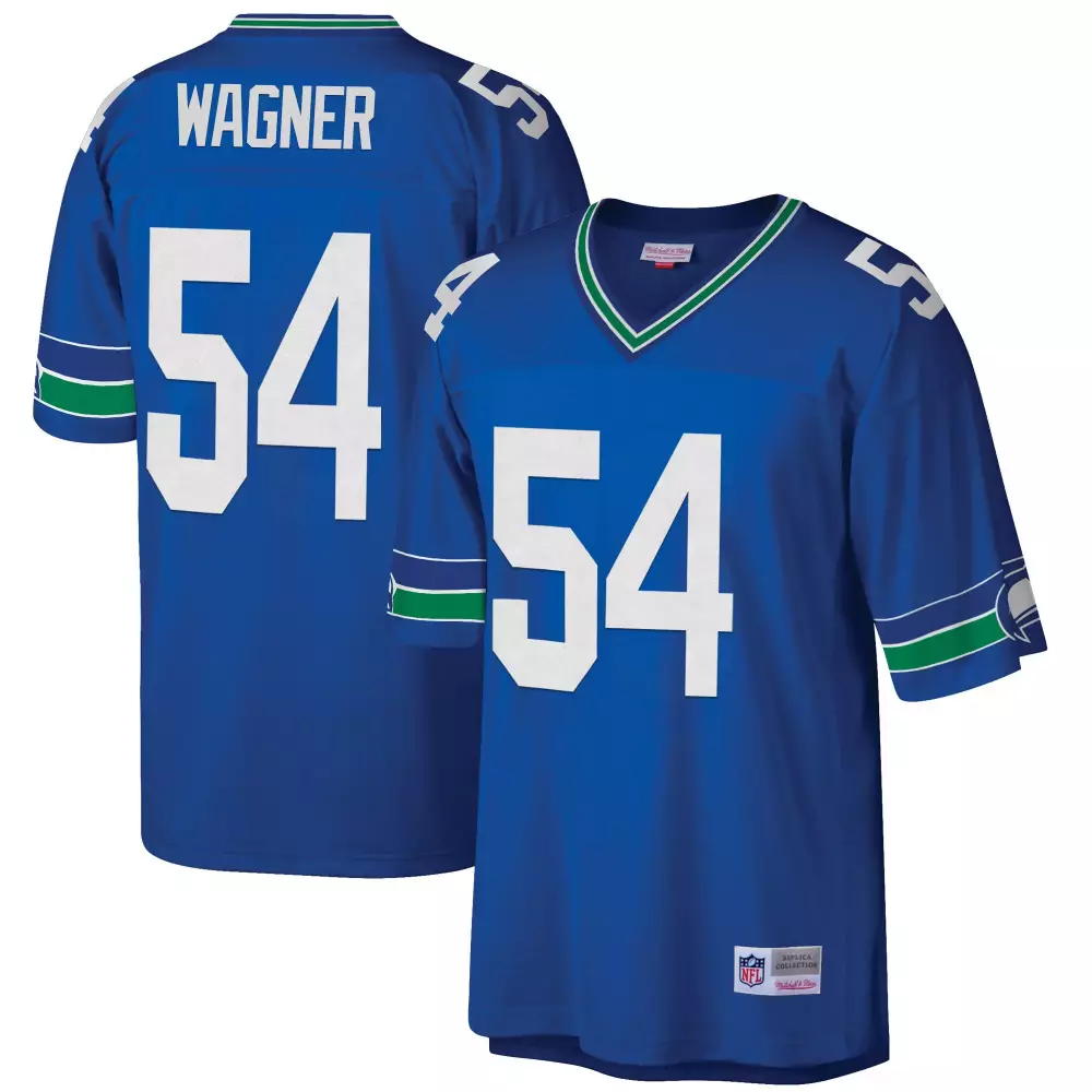 Bobby Wagner 54 Seattle Seahawks Jersey Blue Men Replica Green White All Stitched