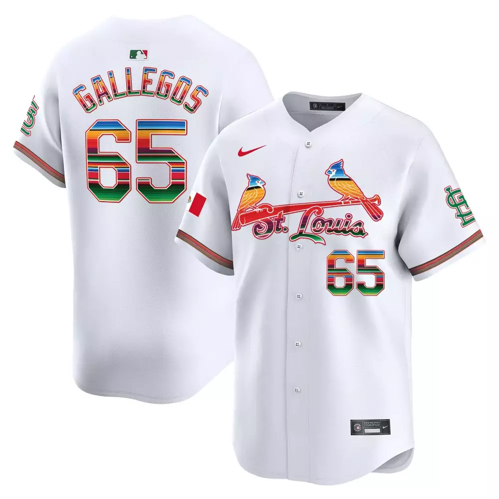 Giovanny Gallegos 65 Jersey White City Connect St. Louis Cardinals Mexico Flag 2023