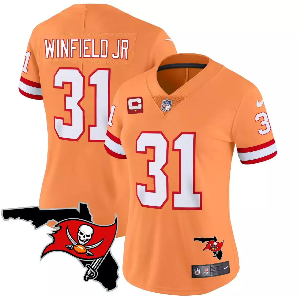 Antoine Winfield Jr. 31 Jersey Orange Buccaneers Men Game White Red Vapor Limited