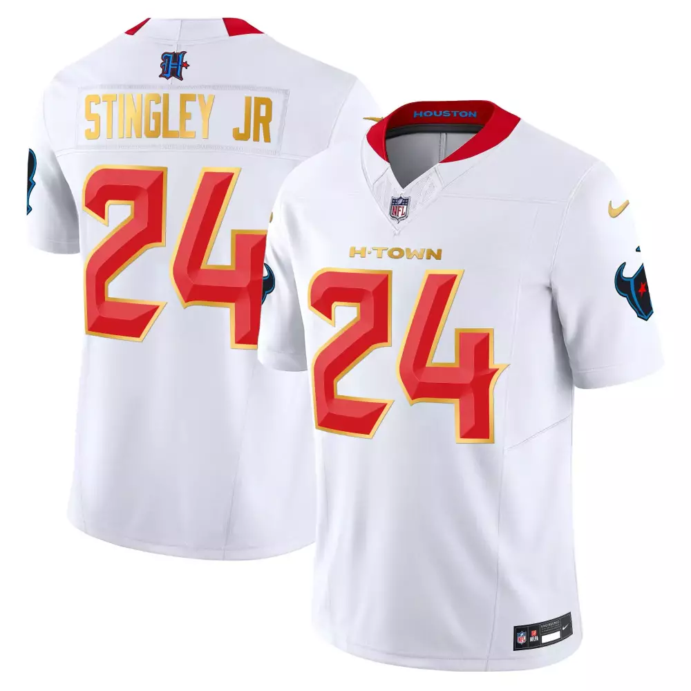 Derek Stingley Jr. 24 Jersey White Houston Texans Men Alternate Red Blue Gold Vapor