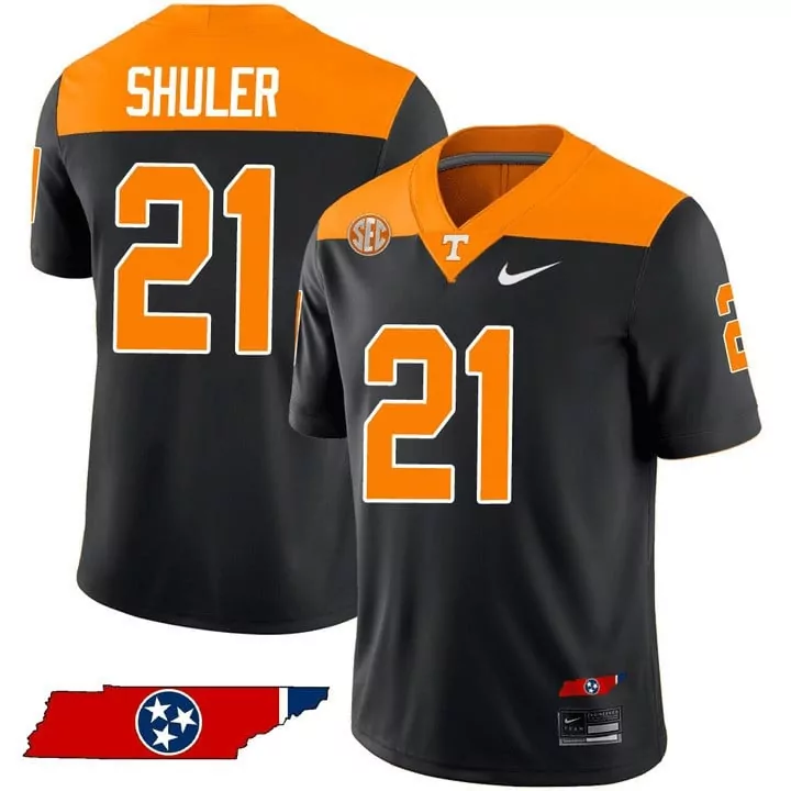 Shuler Volunteers 21 Jersey Black Tennessee Men Orange Alternate Vapor Limited All