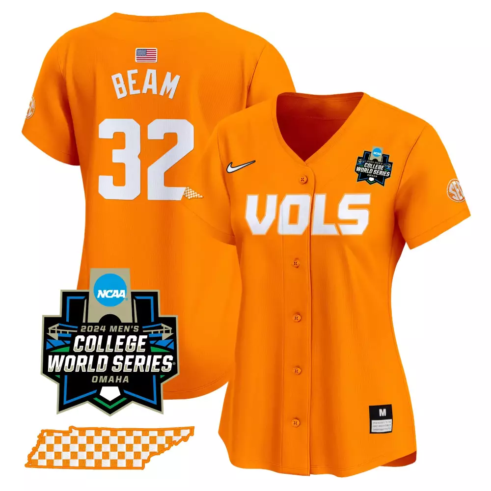 Drew Beam 32 Tennessee Volunteers Jersey Orange Women White Vapor Premier Limited