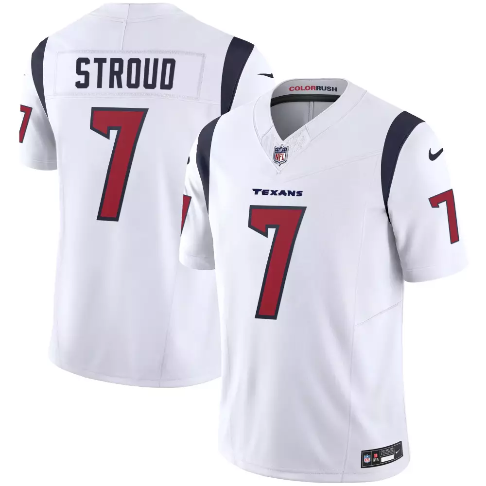 C.j. Stroud 7 Texans Jersey White Color Rush Men Red Navy Blue All Stitched Vapor