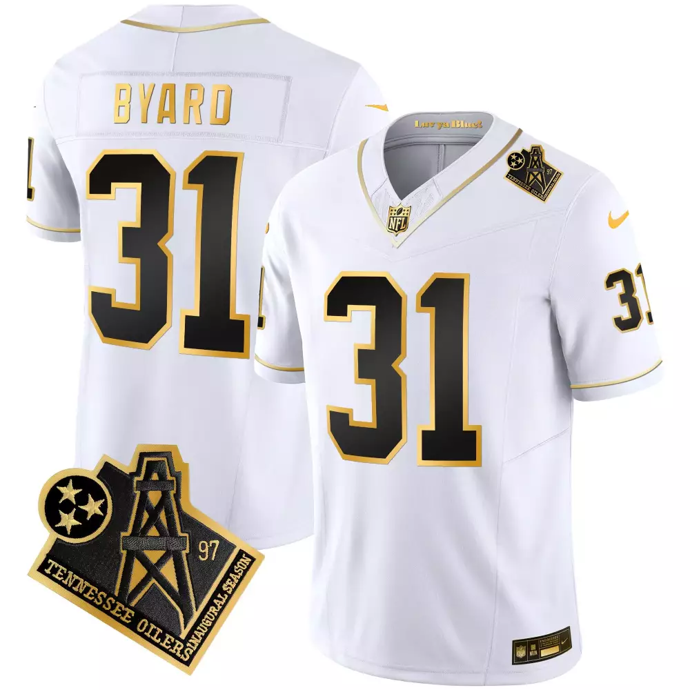 Kevin Byard 31 Tennessee Titans Jersey White Oilers Throwback Inaugural Season Men