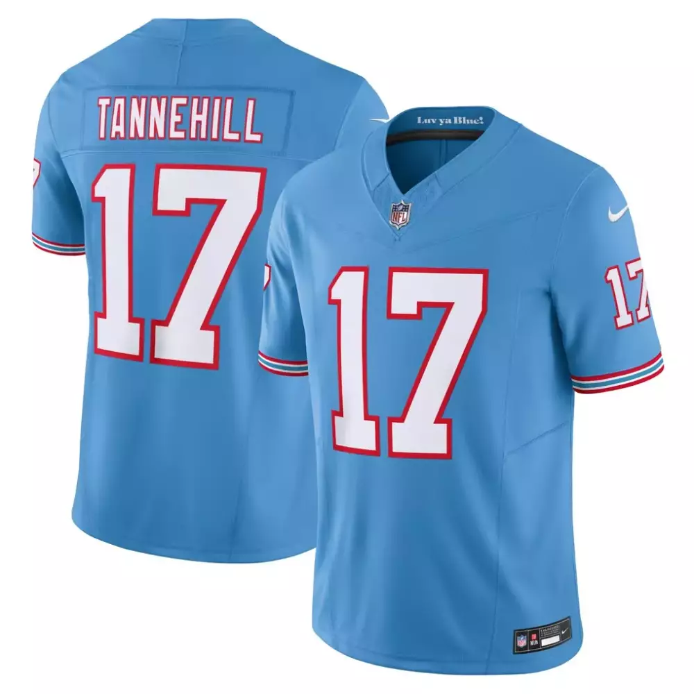 Ryan Tannehill 17 Jersey Light Blue Tennessee Titans Men Alternate White Red Vapor