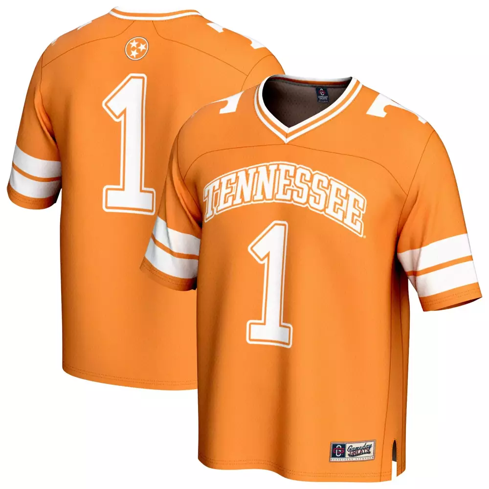 Tennessee Volunteers 1 Jersey Orange Men White All Stitched Vapor Custom