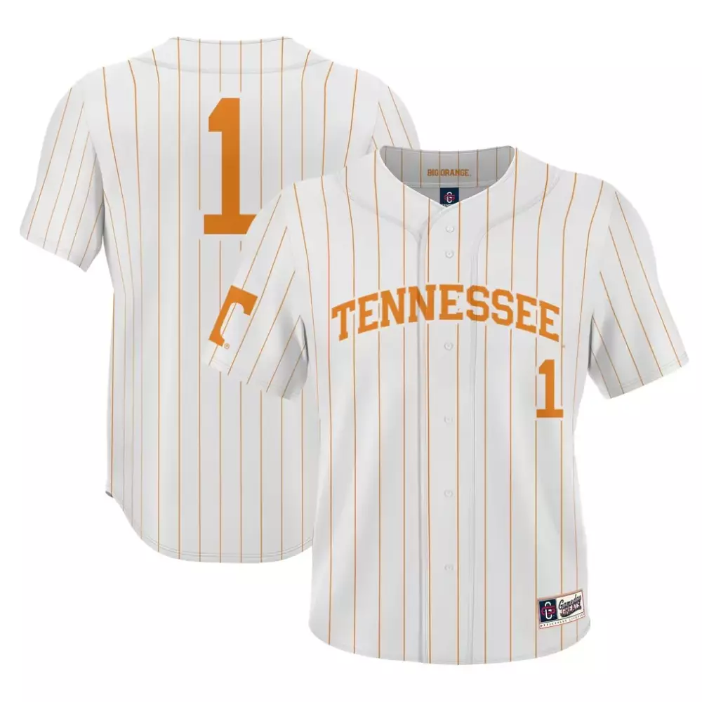 Tennessee 1 Volunteers Jersey White Men Orange Gameday