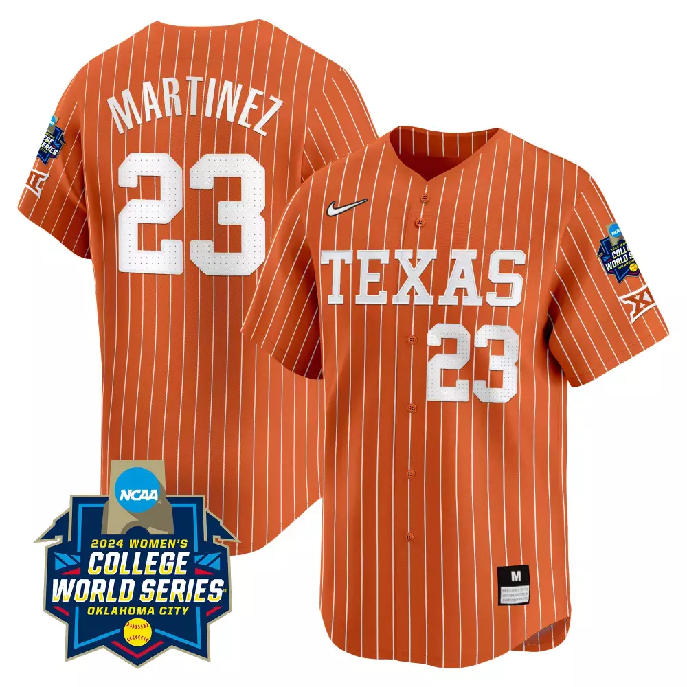 Viviana Martinez 23 Texas Jersey Orange 2024 Women's College World Series Women White