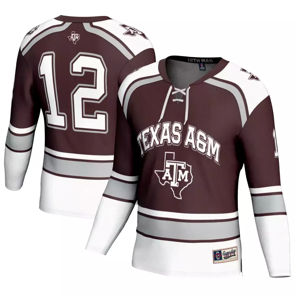 Custom Texas A&m Aggies 12 Jersey Maroon Men White Gray All Stitched Vapor