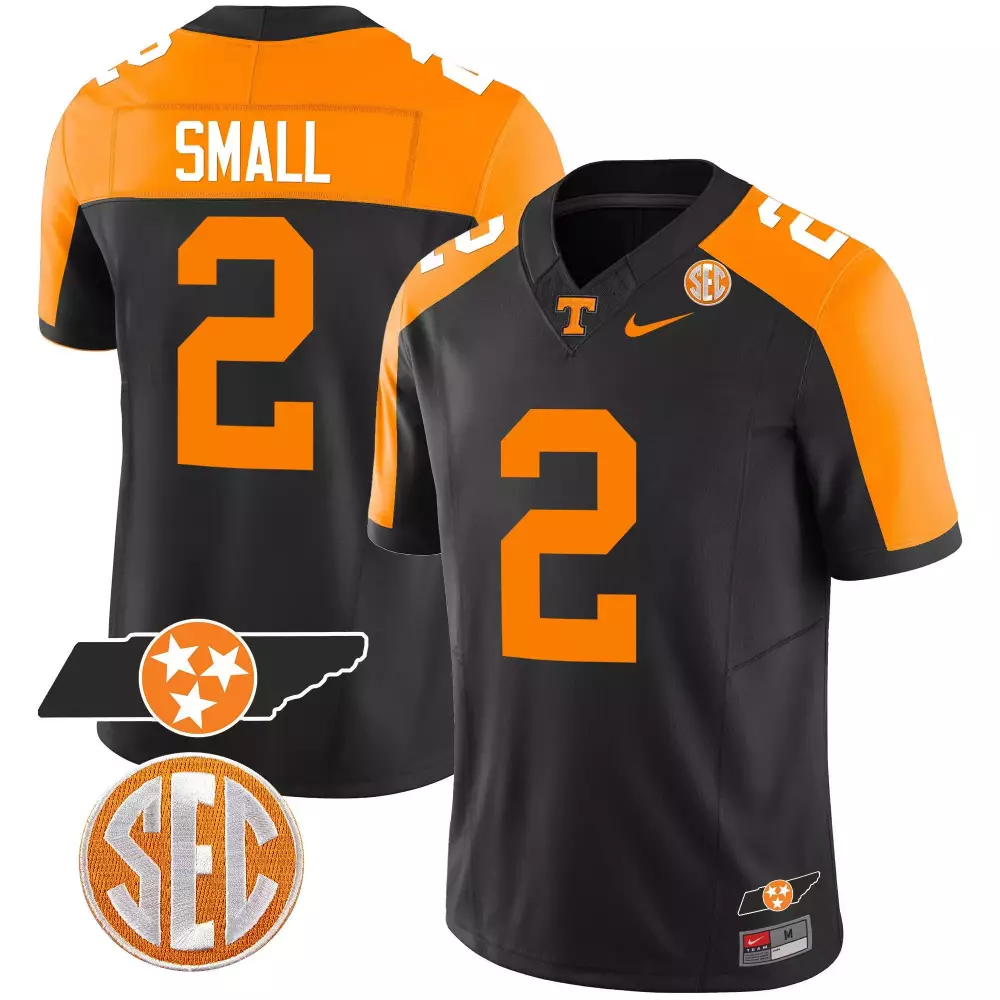 Jabari Small 2 Jersey Black SEC Tennessee Volunteers Men Orange Alternate Stitched