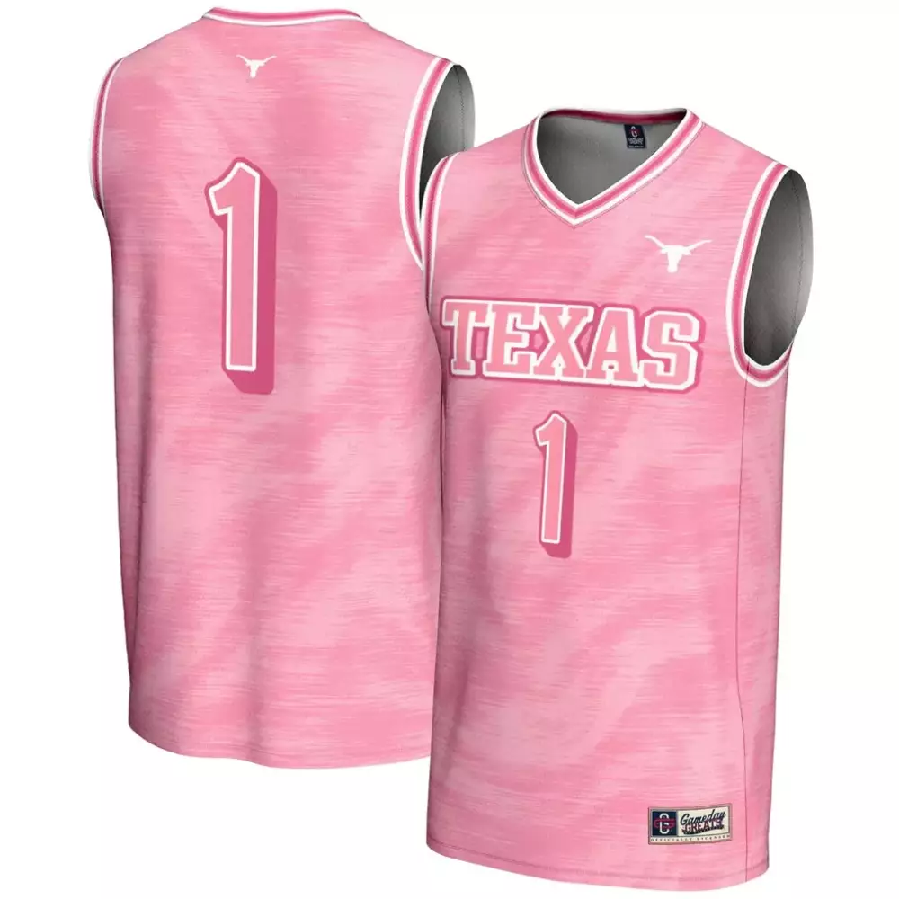 Custom Texas 1 Jersey Pink Men White Gameday Unisex Fashion