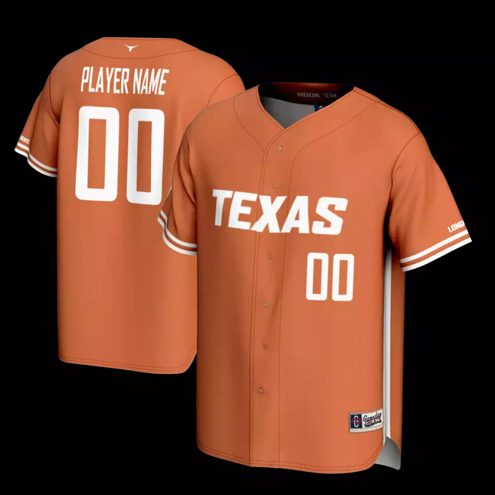 Texas Jersey Orange Men White Custom All Stitched Vapor