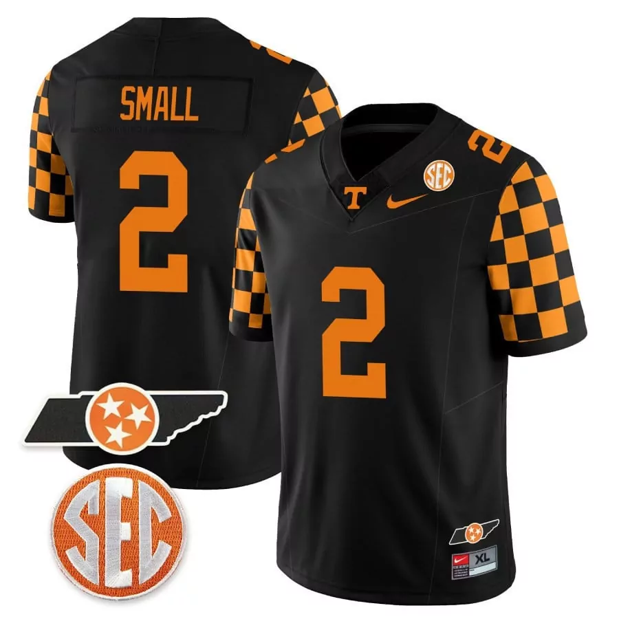 Jabari Small 2 Jersey Black Tennessee Volunteers Men Orange Alternate v2 Stitched