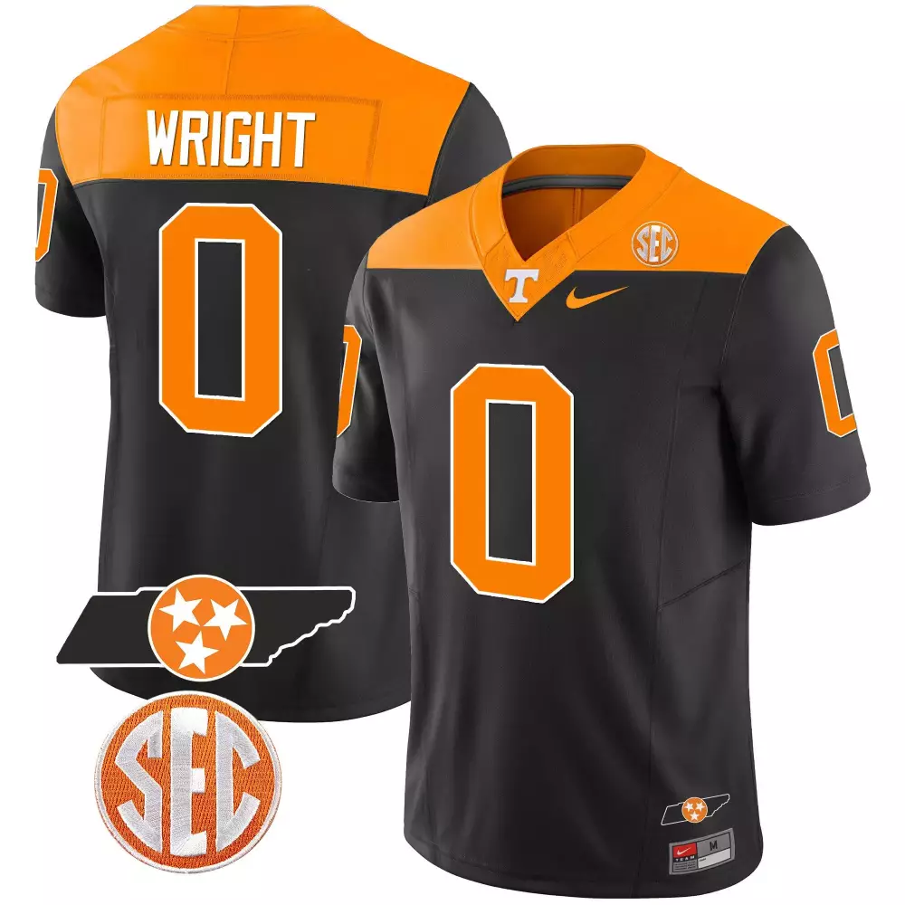 Jaylen Wright Jersey Black Tennessee Volunteers Men Orange Alternate Vapor Limited
