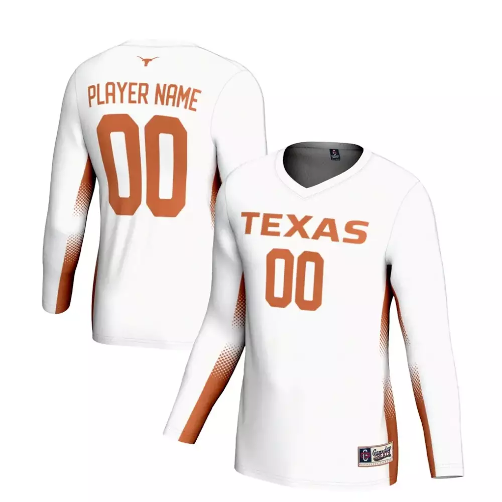 Texas Jersey White Men Long Sleeve Orange Gameday Unisex