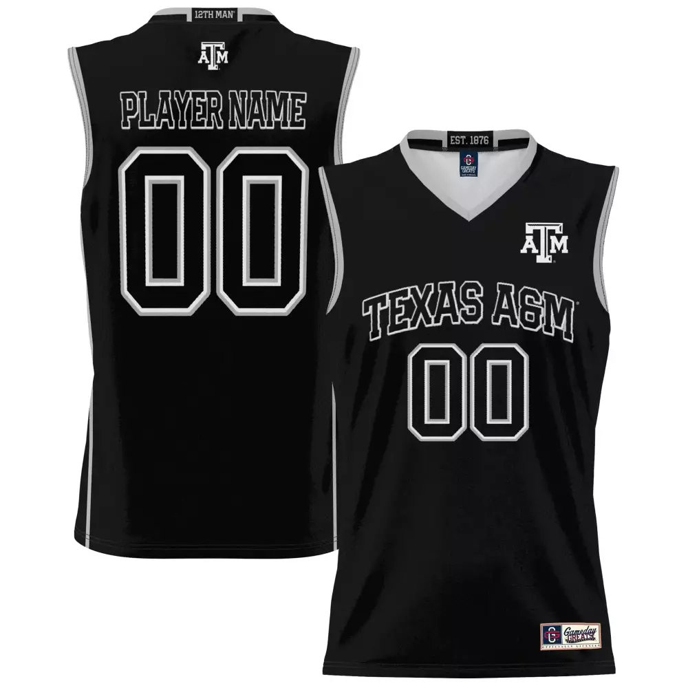 Texas A&m Aggies Jersey Black 12TH Man Men White Gray Custom All Stitched Vapor