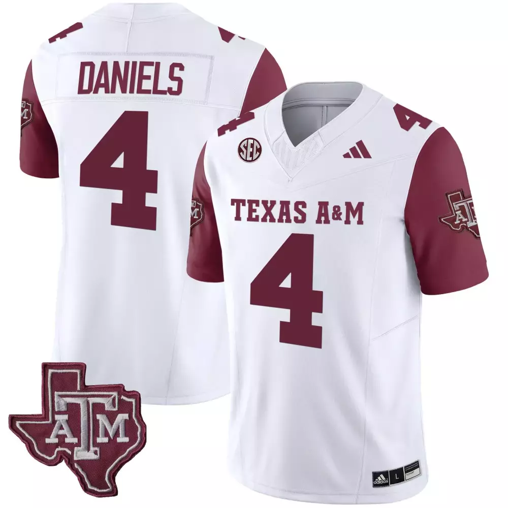 Amari Daniels 4 Texas A&m Jersey White Men Maroon Vapor Limited All Stitched