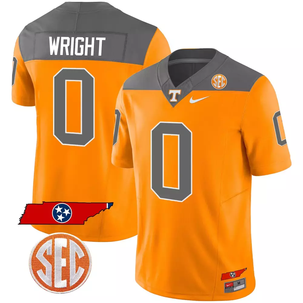 Jaylen Wright Jersey Orange Tennessee Volunteers Men Grey Alternate Vapor Limited