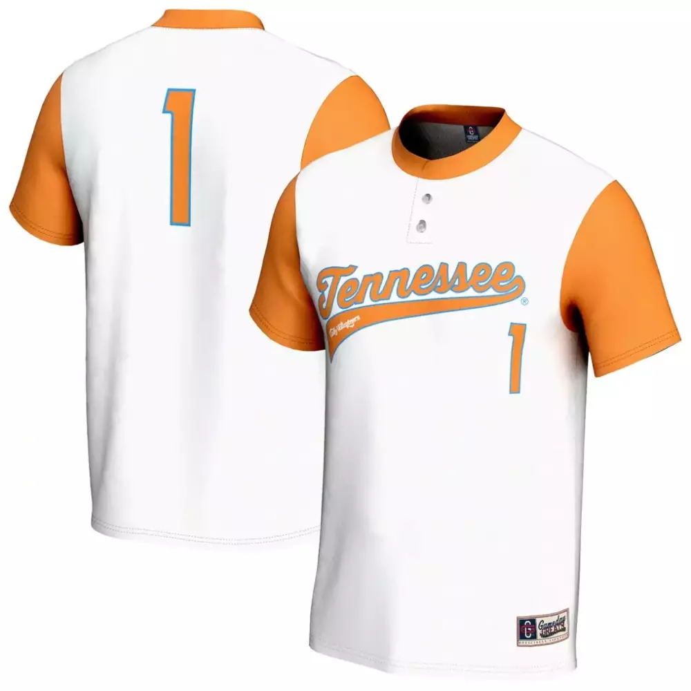 Volunteers 1 Tennessee Jersey White Men Orange Light Blue Gameday Unisex Fashion