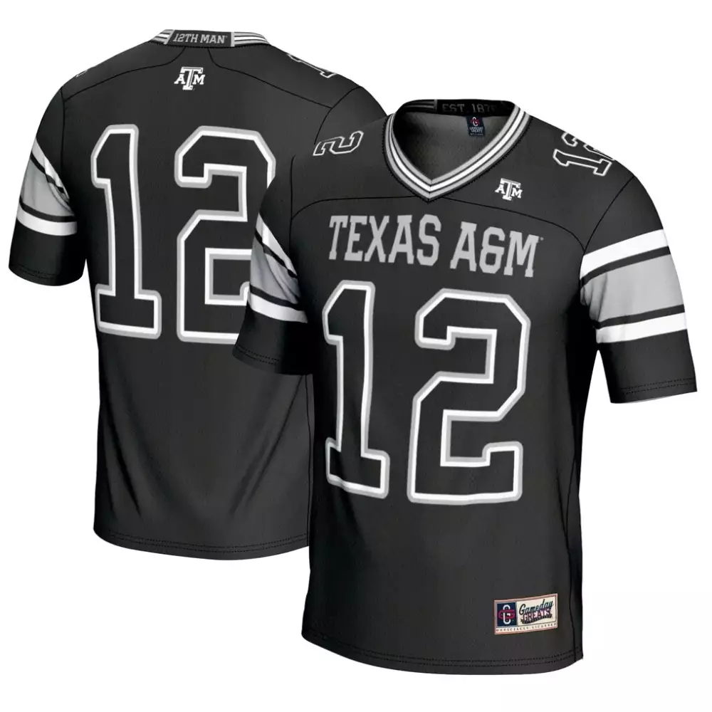12th Man 12 Texas A&m Jersey Black Gameday Greats Men White Grey Fashion