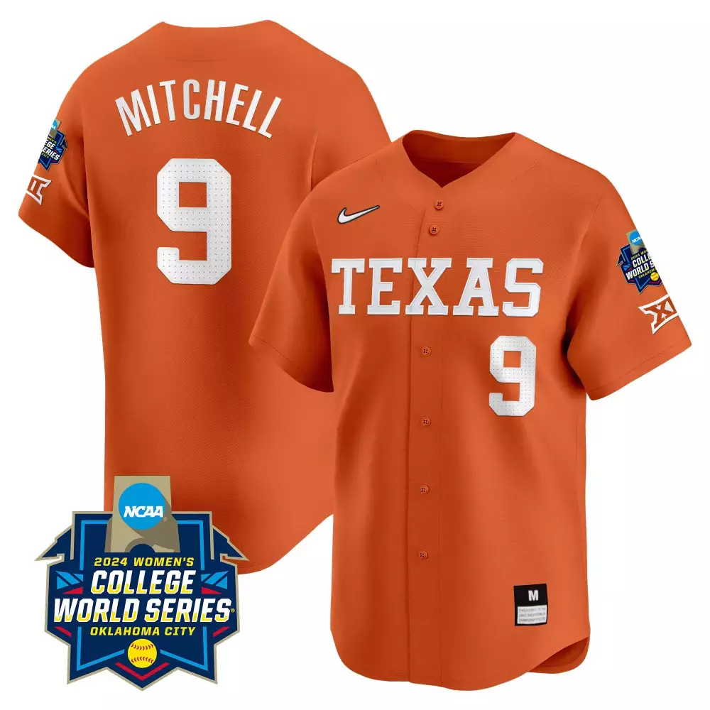Mitchell 9 Texas Jersey Orange Women White Vapor Premier Limited v2