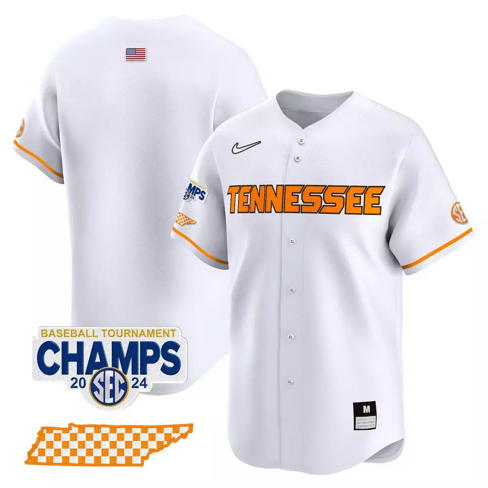 Volunteers Tournament Tennessee Jersey White Baseball Champs 2024 Men Orange Vapor