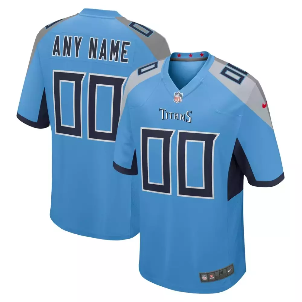 Titans Jersey Light Blue Standard Gray Dark Alternate Custom Game