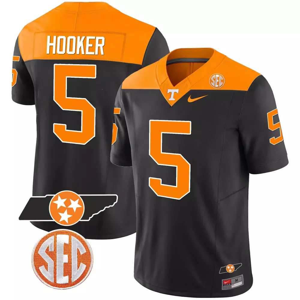 Hendon Hooker 5 Jersey Black Tennessee Volunteers Men Orange Alternate Vapor Limited