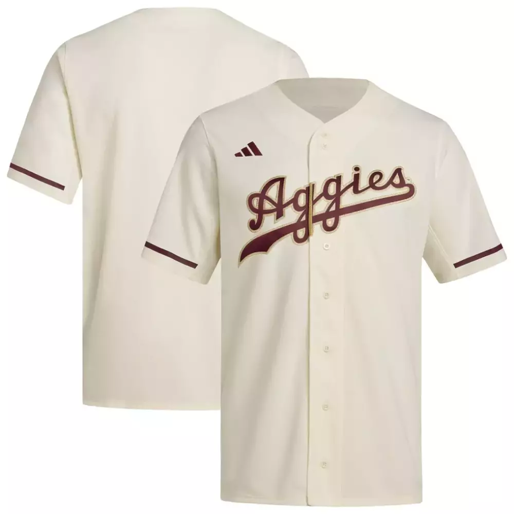 M Aggies Texas A&m Jersey Cream Men Maroon Gold Replica